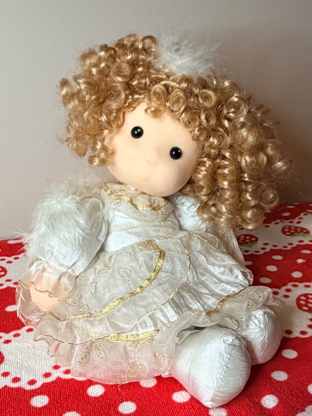 Vintage Angel Music Box Doll Moving Head